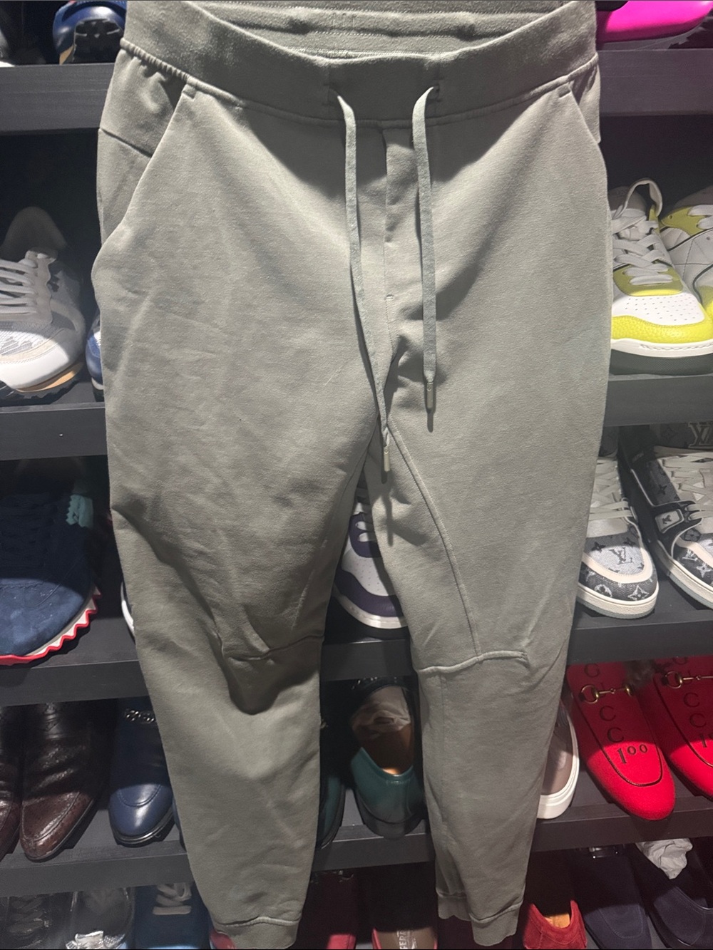 lululemon athletica Men's Sage Green Drawstring Joggers
